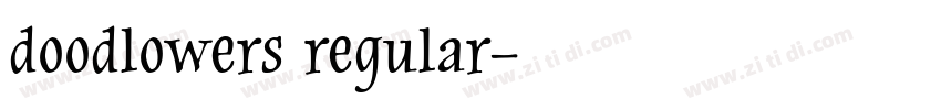 doodlowers regular字体转换